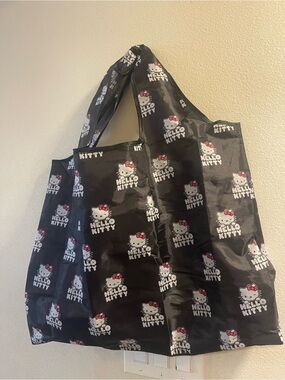 Hello Kitty Black Tote Bag with Pink Bow Accents